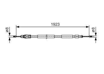 El Fren Teli Arka Sağ BOSCH 1 987 482 117  1987482117 4745Y1 4745 Y1