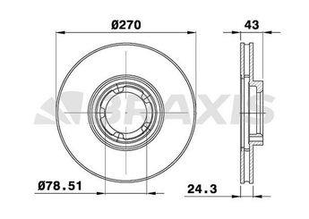 Fren Disk Ayna Ön Sağ ve Sol BRAXIS AE0157  5029816