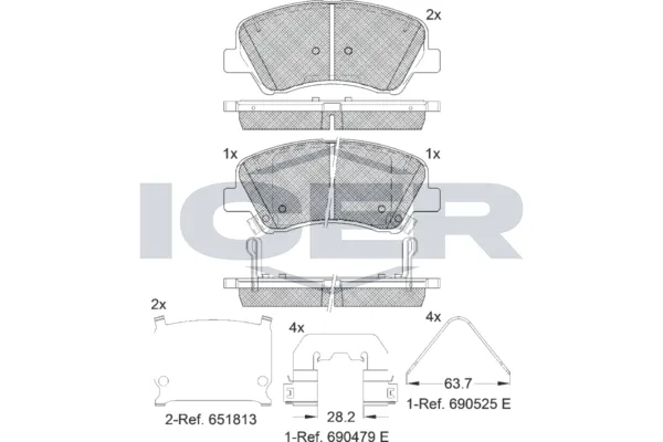 Fren Disk Balata Ön Hyundai i20 Active (GB)(12.2015->)  KRAFTVOLL 07010592