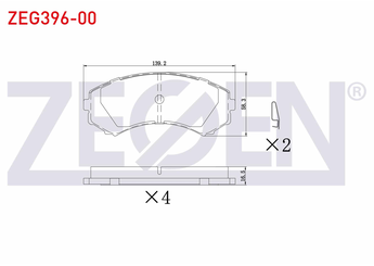 Fren Disk Balata Ön ZEGEN ZEG396-00  2M342001FA 4509599 2M342001EA 3668591 3894956 4119192 4420002 4509526 UHY13323ZA UHY13323ZB UHY13323ZD UHY13323ZE UHY13329Z UJY63323Z UJY63328Z