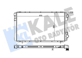 Su Radyatörü  KALE 145700  4401893 4502477 7700741216 77 00 741 216 7701412005 9109893 9198784 R1650004