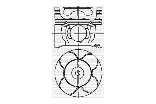 Piston (75.00MM-STD) (0.20MM KISA)  YENMAK 31-04498-001