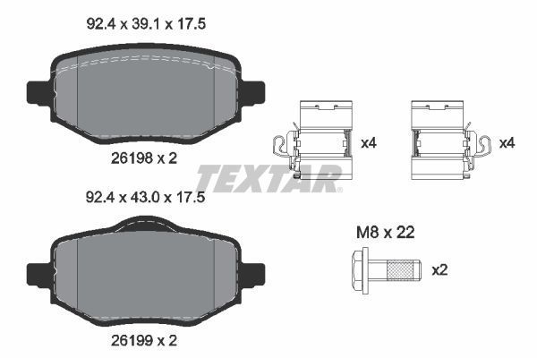 Fren Disk Balata Ön Jeep Avenger (2023->)  TEXTAR 2619801