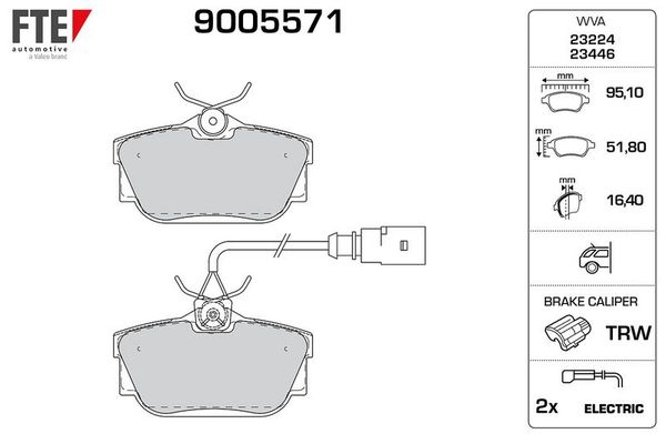 Fren Disk Balata Arka FTE 9005571