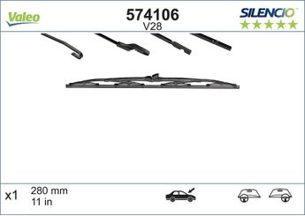 Silecek Süpürgesi Arka  280 mm - 11 inç VALEO 574106  GM5J A17402 AA