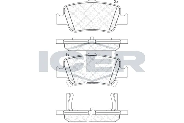 Fren Disk Balata Arka Toyota Corolla (E18)(06.2013->)  OTOZONE FDA9002-R1
