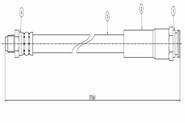 Fren Hortumu Ön Sağ veya Sol Citroen C15 (02.1985->)  CAVO C800 012A