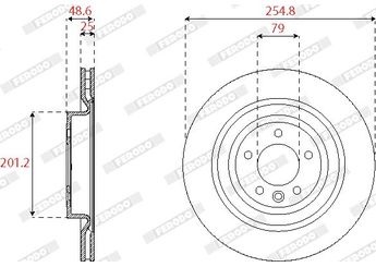 Fren Disk Ayna Arka Sağ ve Sol FERODO DDF2550C-1  LR033303 LR099038 LR161899 LR189047