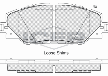 Fren Disk Balata Ön MAGNETI MARELLI 323700013600  446542140 0446542140 24337 AC838781D PAD1592 5002230 130460 57662 LP2003 FDB4136 PA230AF 446542150 0446542150 446542180 0446542180 446542190 0446542190