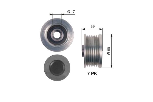 Alternatör Kasnağı  Nissan Murano (Z51)(06.2008->)  GATES OAP7149