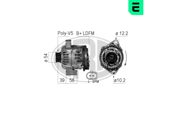 Alternatör  Smart Fortwo Coupe (02.2003->)  ERA 210707A