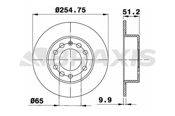 Fren Disk Ayna Arka Sağ ve Sol BRAXIS AE0018