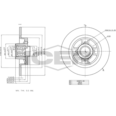 Fren Disk Ayna Arka Sağ ve Sol Renault Scenic II (06.2003->)  MGA 50423