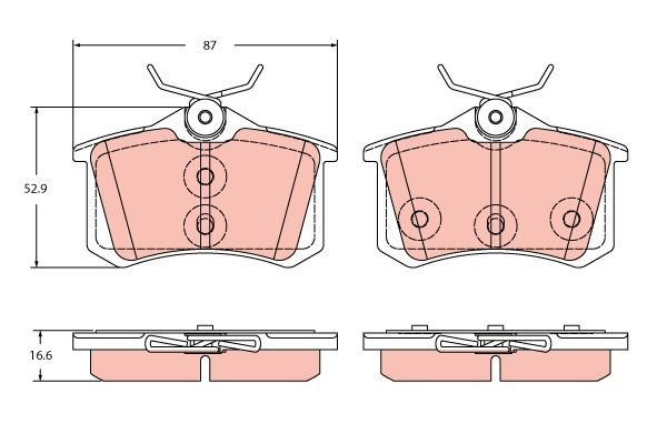 Fren Disk Balata Arka TRW GDB2357