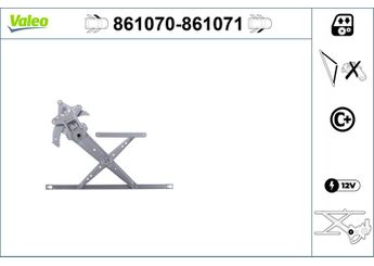 Cam Krikosu Ön Sol VALEO 861070  72251S10J01 72251-S10-J01