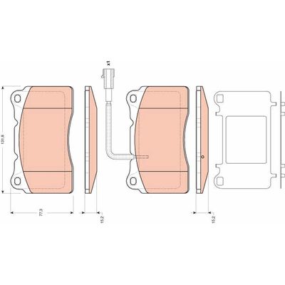 Fren Disk Balata Ön Alfa Romeo 156 Sportwagon (2003->)  TRW GDB1645