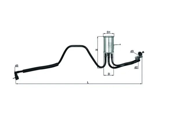 Yakıt Filtresi  Chrysler Voyager (GS/ GH)(1996->)  MAHLE KL 544