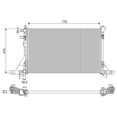 Su Radyatörü  Renault Master III Kamyonet / Şasi - Çift Kabin (06.2010->)  VALEO 701952