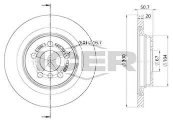 Fren Disk Ayna Arka Sağ ve Sol BRAXIS AE1004  34216799369 34 21 6 799 369