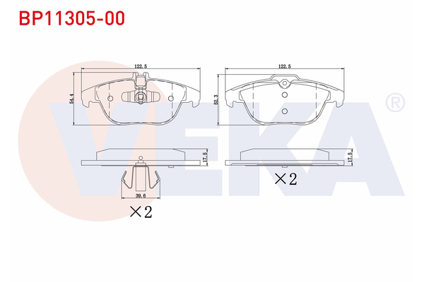 Fren Disk Balata Arka Mercedes E -Serisi Coupe (BM 207)(05.2009->)  VEKA BP11305-00