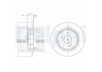 Fren Disk Ayna Arka Sağ ve Sol DELPHI BG4063C  1379931 1385590 1405500 1864280 1877765 1892357 1892358 2111254 6G912A315AA 6G912A315BA 6G912A315BB E1GC2A315BB MEDG9J2A315BD MEE1GJ2A315BB MEGG9J2A315AA LR027123