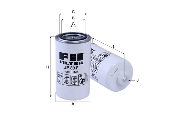 Yakıt Filtresi  FIL FILTRE ZP 80 F