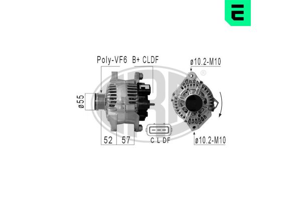 Alternatör  Hyundai Santa Fe (CM)(2006->)  ERA 210820A