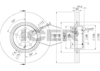 Fren Disk Ayna Ön Sağ ve Sol MAHER 03606  4F0615301E 4E0615301AD 4F0 615 301 E