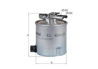 Yakıt Filtresi  MAHLE KL 404/25  7701066680 7701064241 8200510750 8200618584 8200619855