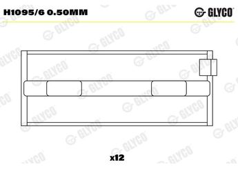 Ana Yatak (0.50)  GLYCO H1095/6 0.50mm  60814730 601171820 60117-1820
