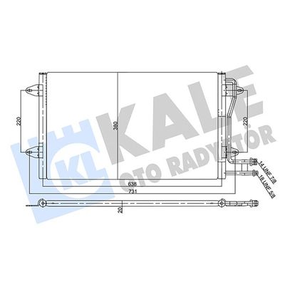 Klima Radyatörü  Volkswagen LT Kamyonet (01.1996->2006)  KALE 358050