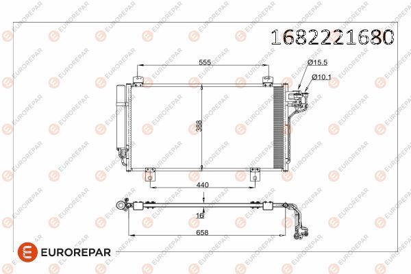 Klima Radyatörü  Mazda 3 Sedan (BM/BN)(07.2013->)  EUROREPAR 1682221680