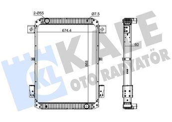 Su Radyatörü  KALE 432900  MR258668 MR258669 MR571147 57RS316043