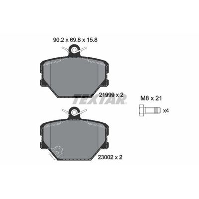 Fren Disk Balata Ön Smart Cabrio (01.2000->)  TEXTAR 2199901