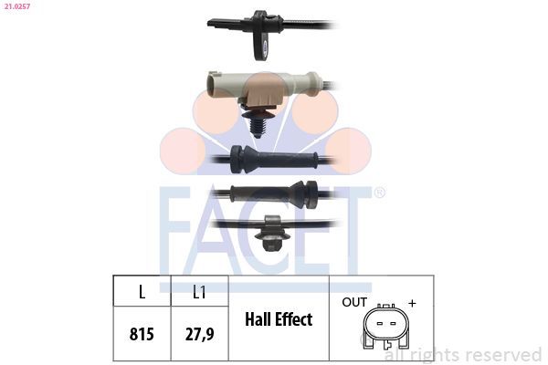 Abs Sensörü Ön Sol Toyota Aygo (B4)(06.2014->)  FACET 21.0257