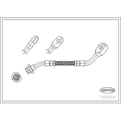 Fren Hortumu Ön Sağ veya Sol Nissan Pickup (D21)(09.1985->)  OSSCA 00694