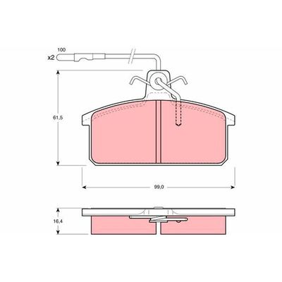 Fren Disk Balata Ön Seat Ibiza (03.1985->)  TRW GDB422