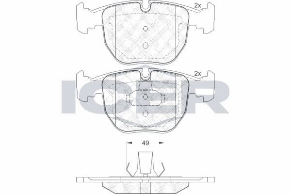 Fren Disk Balata Ön BMW X3 Serisi (E83)(09.2003->)  KALE BALATA 21486 193 05 MSH KD11