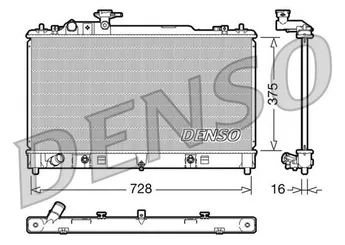 Su Radyatörü  DENSO DRM44021  DRM44021 LF5V15200B LF5V15200C LFY315SBO
