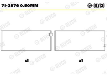 Kol Yatak (0.50)  KOLBENSCHMIDT 77521620  37030620 6110300260 611 030 02 60 A6110300260 A 611 030 02 60