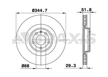 Fren Disk Ayna Ön Sağ ve Sol BRAXIS AD1008  8K0615301B 8K0615301M