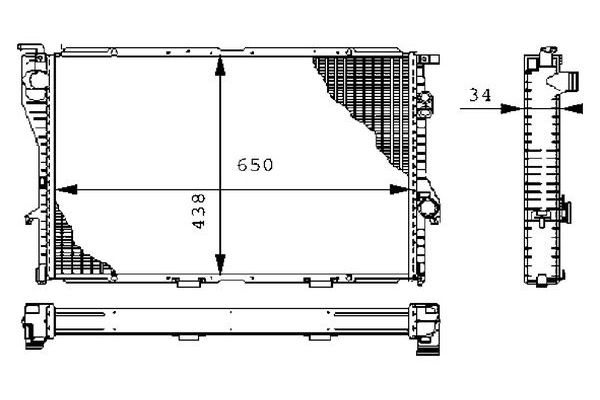 Su Radyatörü  BMW 5 Serisi Touring (E39)(1997->)  MAHLE CR 242 000S