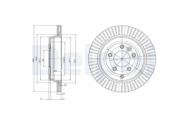 Fren Disk Ayna Arka Sağ ve Sol Land Rover Range Rover Sport (01.2005->)  DELPHI BG4020C