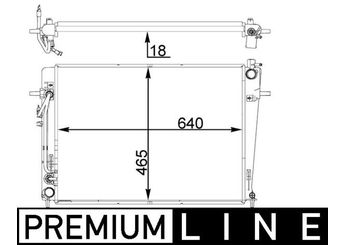 Su Radyatörü  MAHLE CR 1406 000P  171121253AD 171121253 AD 2531002E550 2531002E570 2531002E950 2531002E960 253100Z550 253100Z960 253102E950 253102E960 25310-02E550 25310-02E570 25310-02E950 25310-02E960 25310-0Z960