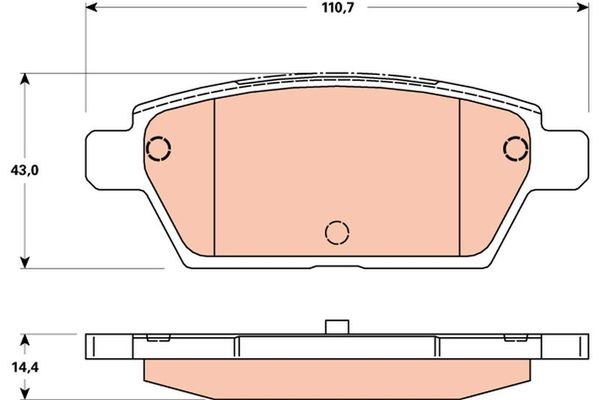 Fren Disk Balata Arka Mazda 6 Sedan (GG)(03.2002->)  TRW GDB3517