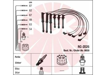 Buji Kablosu  NGK 9859  18125A 0000-18-125A ZE2518140 ZE2518140B