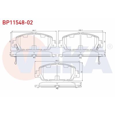 Fren Disk Balata Ön VEKA BP11548-02