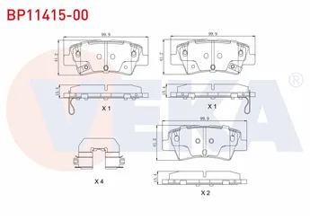 Fren Disk Balata Arka VEKA BP11415-00  