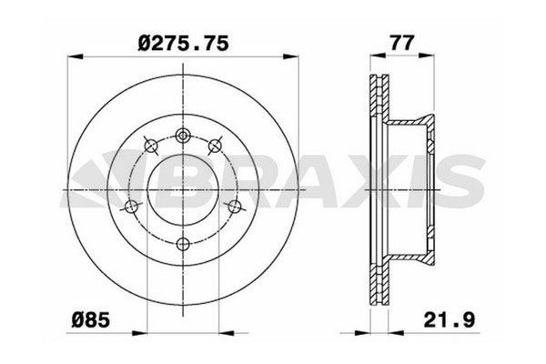 Fren Disk Ayna Ön Sağ ve Sol BRAXIS AD0147