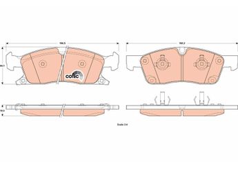 Fren Disk Balata Ön TRW GDB4603  GDB4603 68052369 68052369AA
